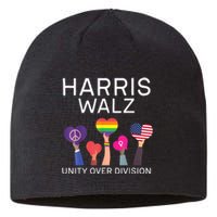 Harris Waltz Tim Walz Unity Over Division Sustainable Beanie