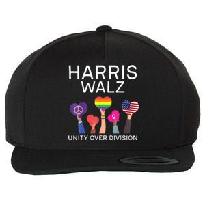 Harris Waltz Tim Walz Unity Over Division Wool Snapback Cap