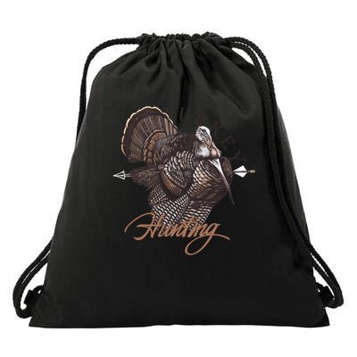 Hunting Wild Turkey Drawstring Bag