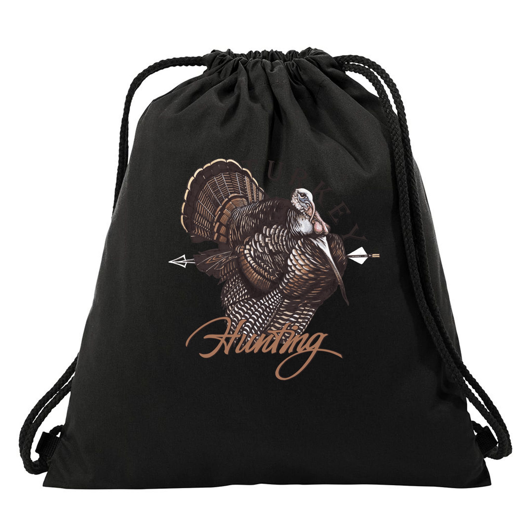 Hunting Wild Turkey Drawstring Bag