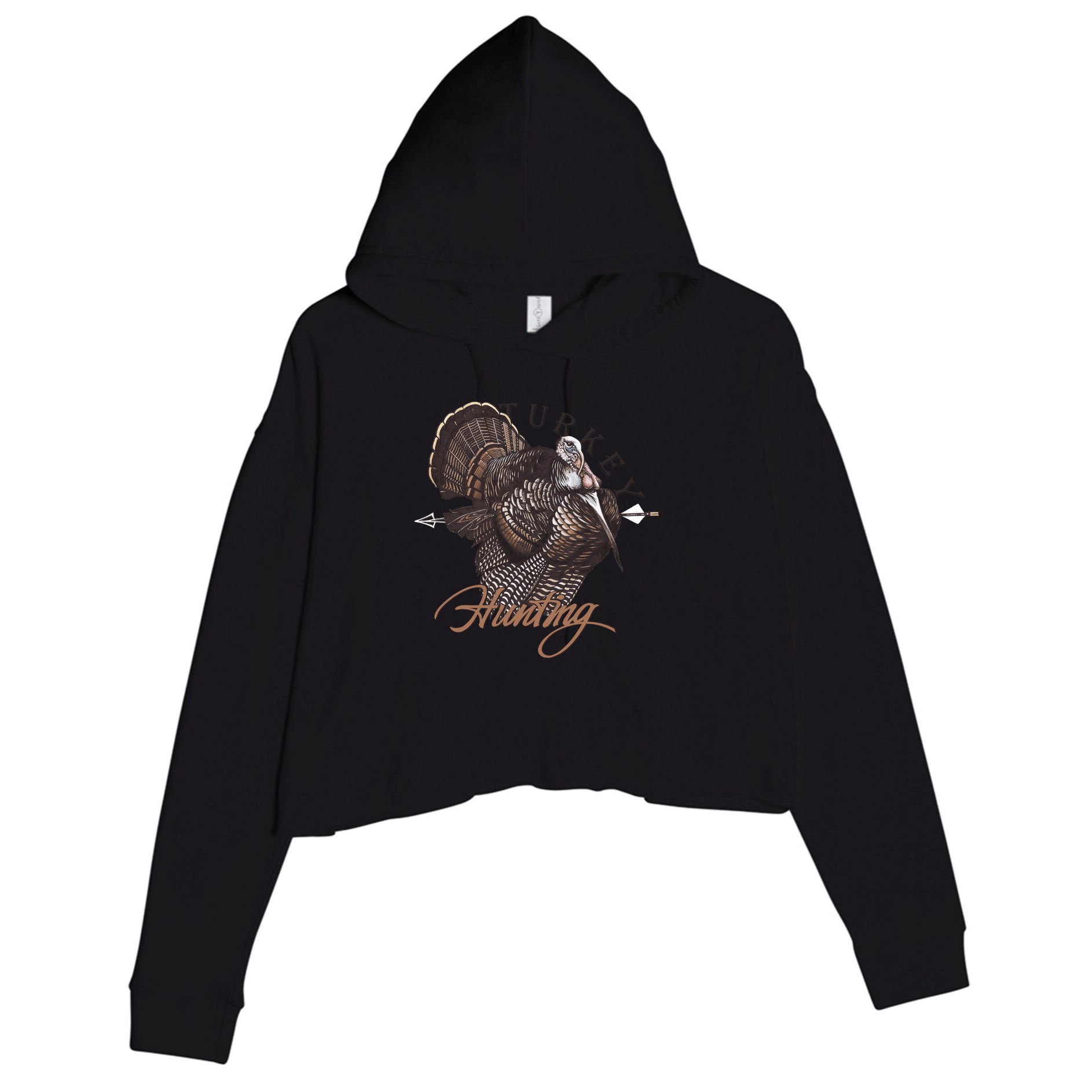 Hunting Wild Turkey Crop Fleece Hoodie