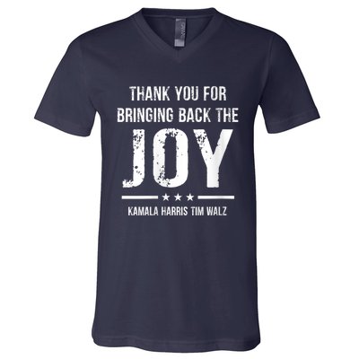 Harris Walz T Thank You For Bringing Back The Joy Political V-Neck T-Shirt