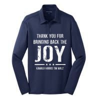 Harris Walz T Thank You For Bringing Back The Joy Political Silk Touch Performance Long Sleeve Polo