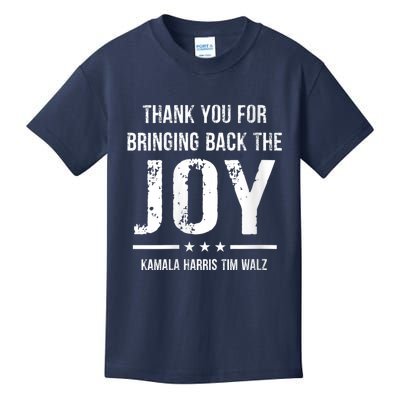 Harris Walz T Thank You For Bringing Back The Joy Political Kids T-Shirt