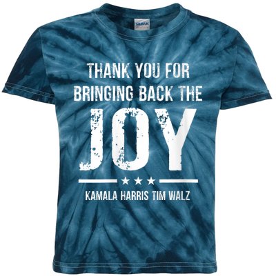 Harris Walz T Thank You For Bringing Back The Joy Political Kids Tie-Dye T-Shirt