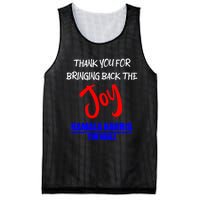 Harris Walz Thank You For Bringing Back The Joy Political Mesh Reversible Basketball Jersey Tank