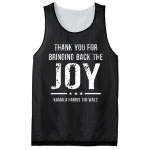 Harris Walz T Thank You For Bringing Back The Joy Political Mesh Reversible Basketball Jersey Tank