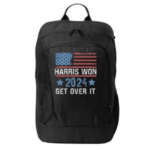 Harris Won The 2024 Elections Shirts Harris Won Get Over It City Backpack