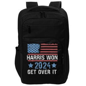 Harris Won The 2024 Elections Shirts Harris Won Get Over It Impact Tech Backpack