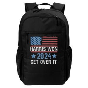 Harris Won The 2024 Elections Shirts Harris Won Get Over It Daily Commute Backpack