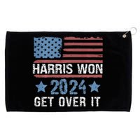 Harris Won The 2024 Elections Shirts Harris Won Get Over It Grommeted Golf Towel