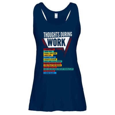Hate Work Thoughts During Work Coworkers Work Shift Ladies Essential Flowy Tank