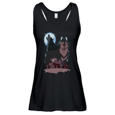 Hunter`S Wolf T Ladies Essential Flowy Tank