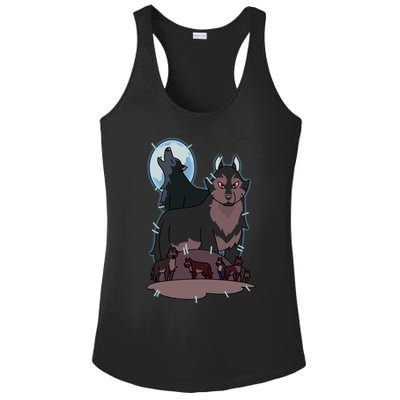 Hunter`S Wolf T Ladies PosiCharge Competitor Racerback Tank