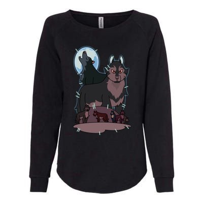 Hunter`S Wolf T Womens California Wash Sweatshirt