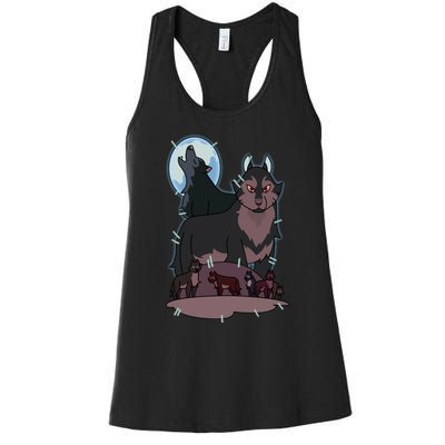 Hunter`S Wolf T Women's Racerback Tank