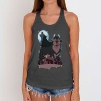 Hunter`S Wolf T Women's Knotted Racerback Tank