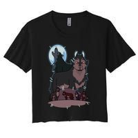 Hunter`S Wolf T Women's Crop Top Tee