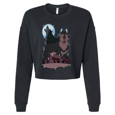 Hunter`S Wolf T Cropped Pullover Crew