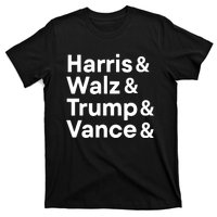 Harris Walz Trump Vance Election President 2024 Vote T-Shirt