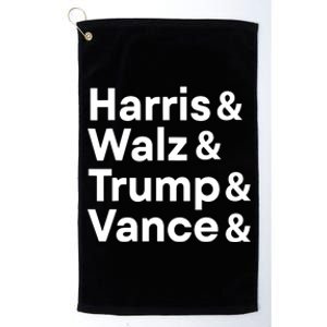 Harris Walz Trump Vance Election President 2024 Vote Platinum Collection Golf Towel