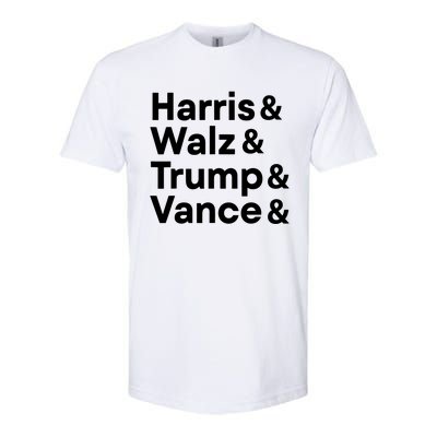 Harris Walz Trump Vance Election President 2024 Vote Softstyle® CVC T-Shirt