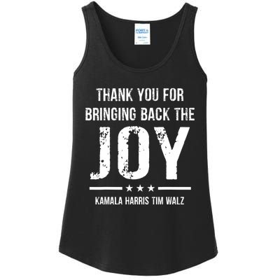 Harris Walz T Thank You For Bringing Back The Joy Political Ladies Essential Tank