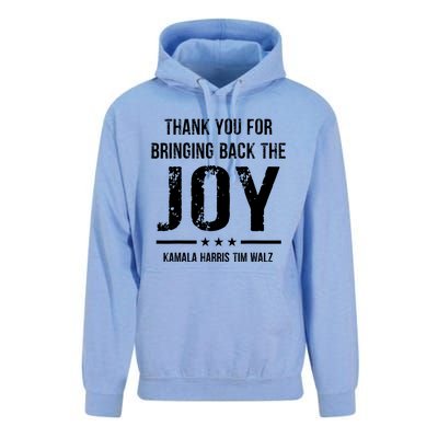 Harris Walz T Thank You For Bringing Back The Joy Political Unisex Surf Hoodie