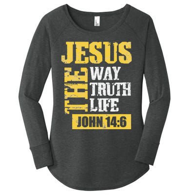 he Way, Truth, Life - John 14 6 Bible Verse Christian Faith Women's Perfect Tri Tunic Long Sleeve Shirt