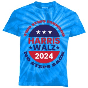 Harris Walz Two Steps Forward No Steps Back Gift Kids Tie-Dye T-Shirt