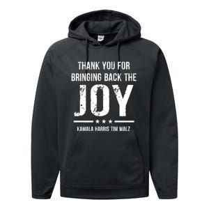 Harris Walz T Thank You For Bringing Back The Joy Political Performance Fleece Hoodie