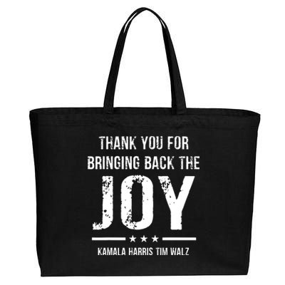 Harris Walz T Thank You For Bringing Back The Joy Political Cotton Canvas Jumbo Tote