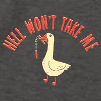 Hell Wont Take Me Funny Duck Vector Backpack
