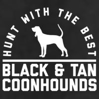 Hunt With The Best ~ Black And Tan Coonhound Cool Gift Distressed 11oz C Handle Ceramic Mug