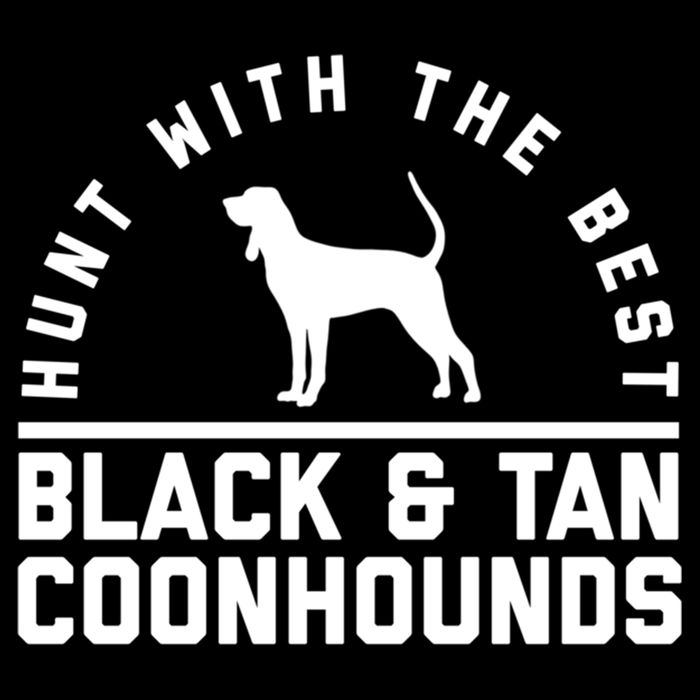 Hunt With The Best ~ Black And Tan Coonhound Cool Gift Distressed Drawstring Bag