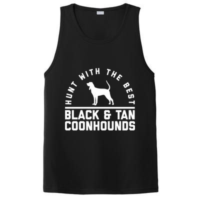 Hunt With The Best ~ Black And Tan Coonhound Cool Gift Distressed PosiCharge Competitor Tank