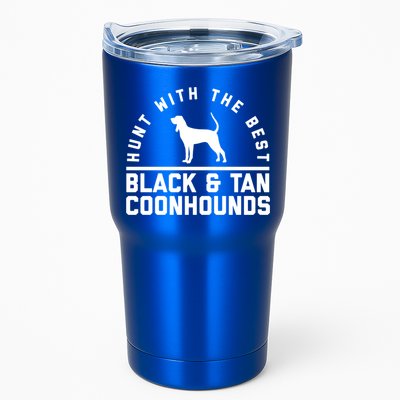 Hunt With The Best ~ Black And Tan Coonhound Cool Gift Distressed Tumbler