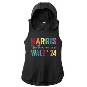 Harris Walz Together We Can Election Lgbt Harris Walz Waltz Ladies PosiCharge Tri-Blend Wicking Draft Hoodie Tank