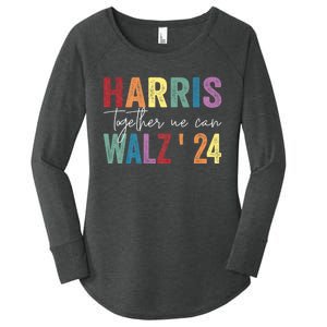 Harris Walz Together We Can Election Lgbt Harris Walz Waltz Women's Perfect Tri Tunic Long Sleeve Shirt