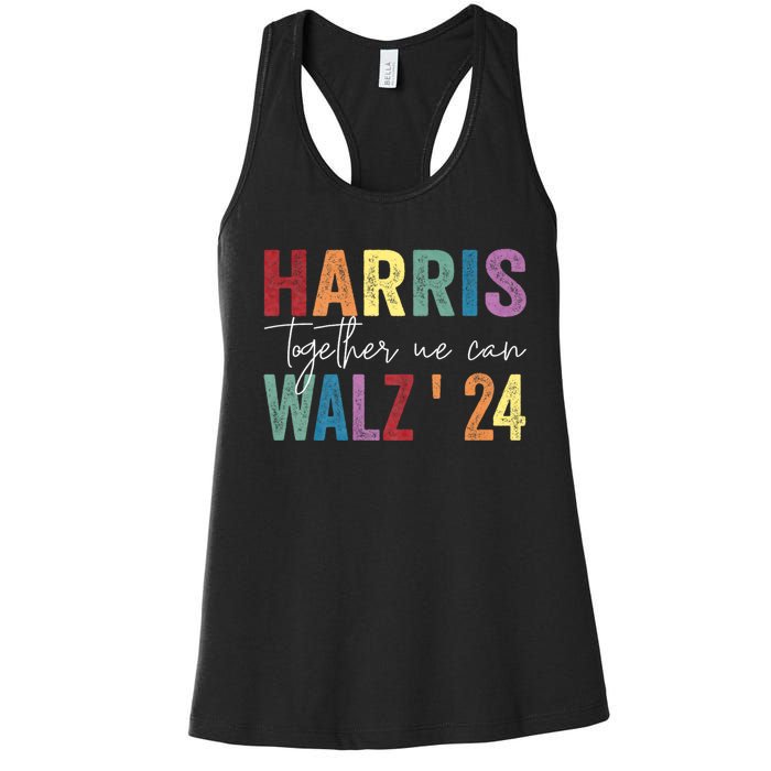 Harris Walz Together We Can Election Lgbt Harris Walz Waltz Women's Racerback Tank