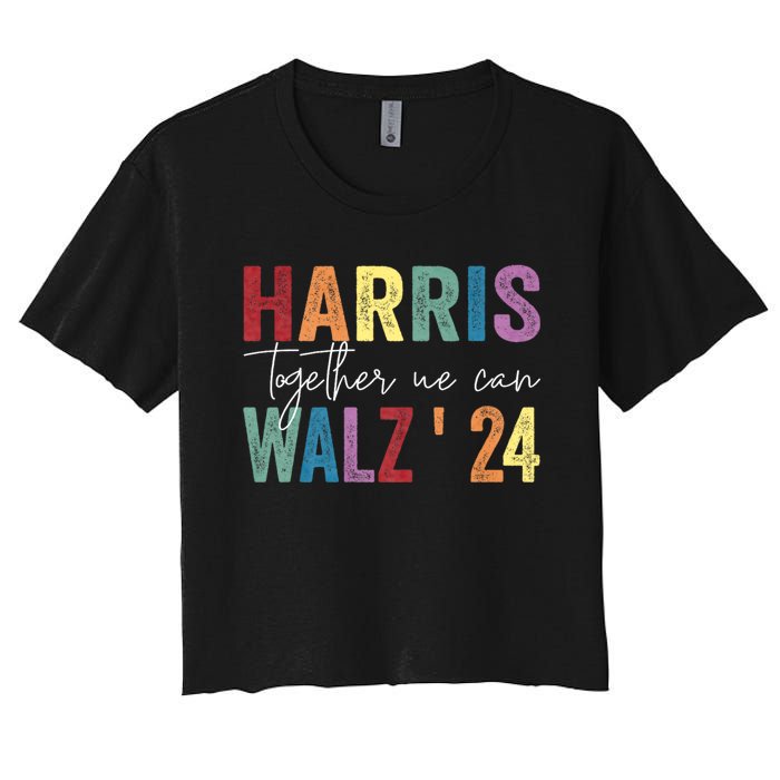 Harris Walz Together We Can Election Lgbt Harris Walz Waltz Women's Crop Top Tee