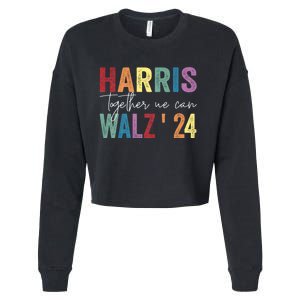 Harris Walz Together We Can Election Lgbt Harris Walz Waltz Cropped Pullover Crew