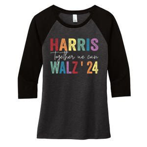 Harris Walz Together We Can Election Lgbt Harris Walz Waltz Women's Tri-Blend 3/4-Sleeve Raglan Shirt