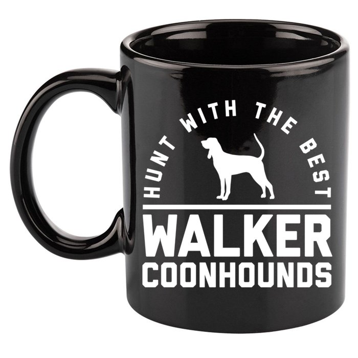 Hunt With The Best ~ Walker Coonhound Gift 11oz C Handle Ceramic Mug