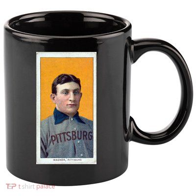 Honus Wagner T206 Baseball Card 11oz C Handle Ceramic Mug