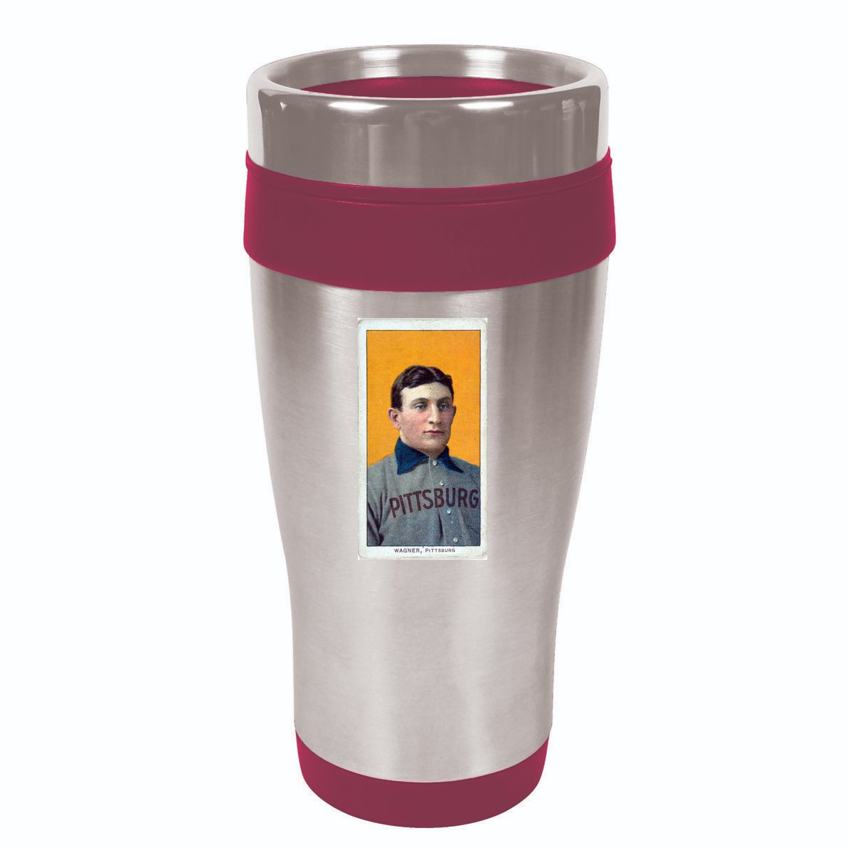 Honus Wagner T206 Baseball Card 16oz Travel Tumbler