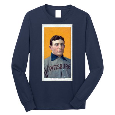 Honus Wagner T206 Baseball Card Long Sleeve Shirt