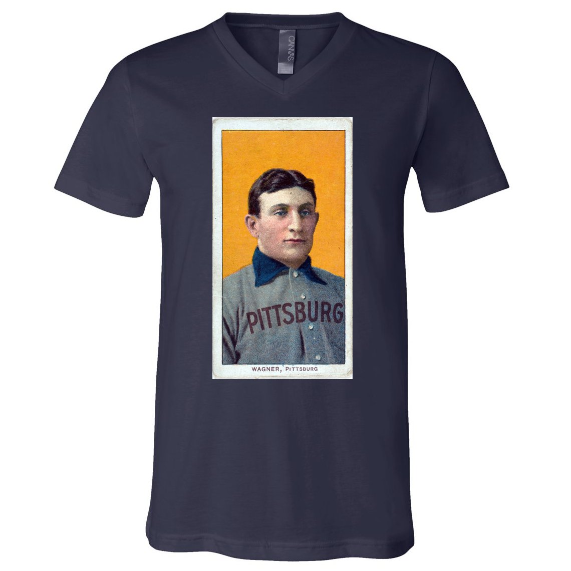 Honus Wagner T206 Baseball Card V-Neck T-Shirt