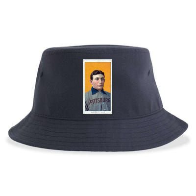 Honus Wagner T206 Baseball Card Sustainable Bucket Hat