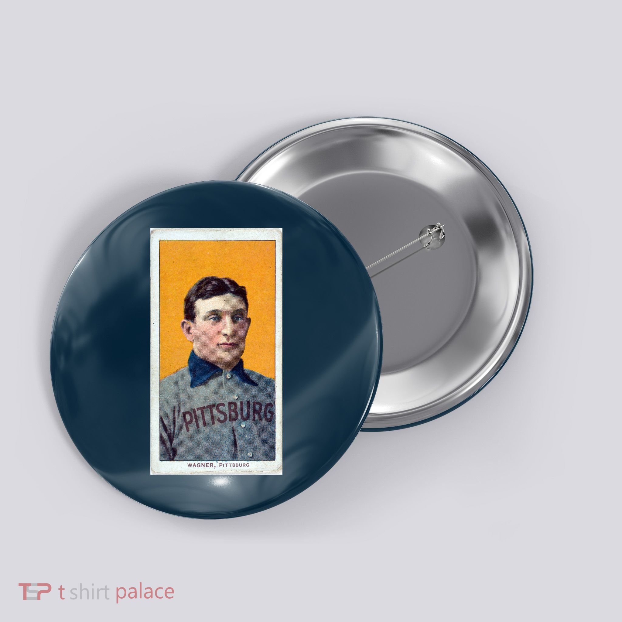 Honus Wagner T206 Baseball Card Button